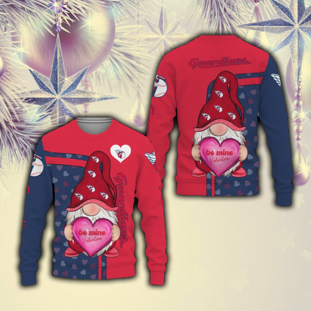 Cleveland Guardians Be Mine Valentine Gnomes With Valentine Football American Valentine Day Ugly Christmas Sweater Men And Women Gift For Fans Holidays - 201023-103537