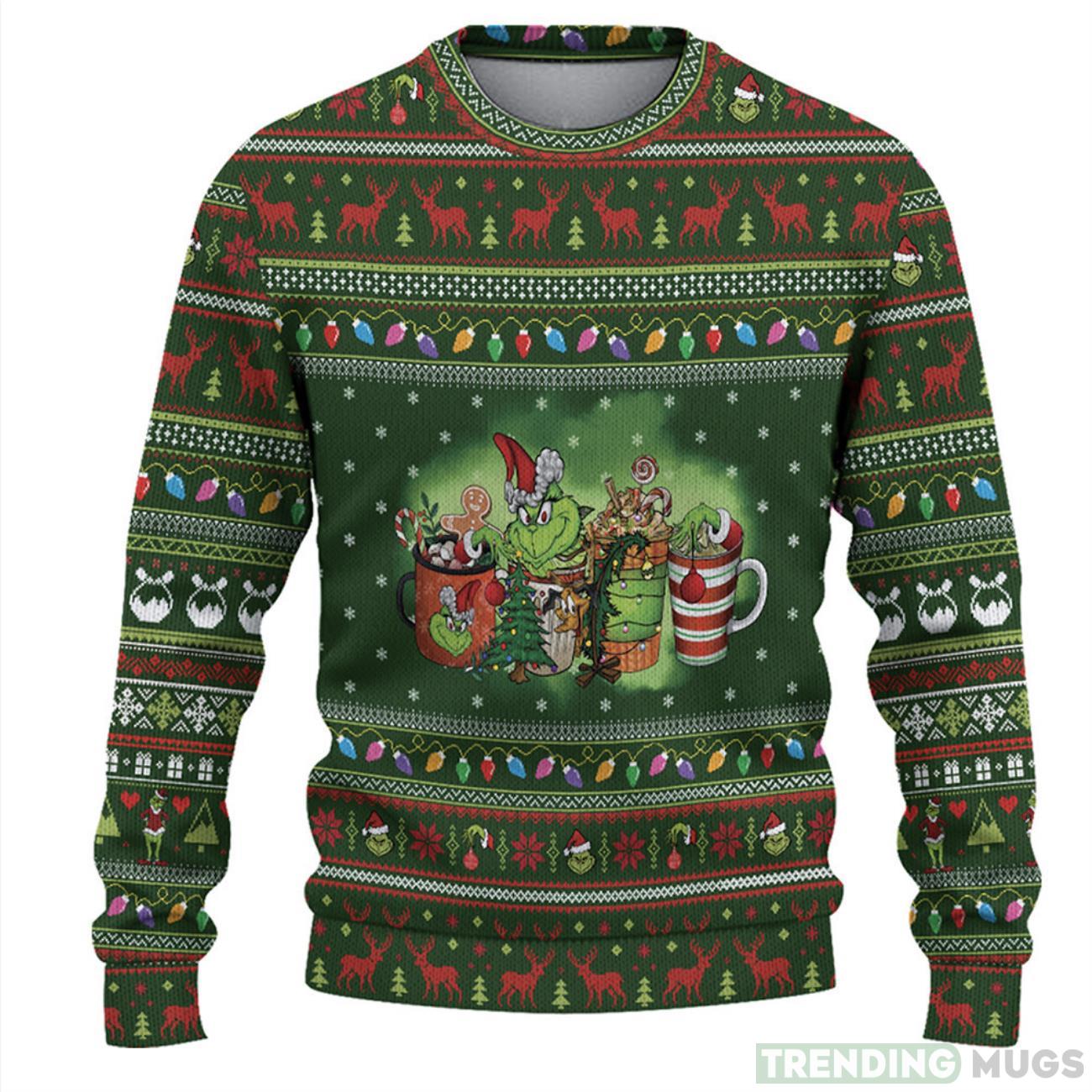 Coffee Grinch Ugly Christmas Sweater Product Photo 1 Coffee Grinch Ugly Christmas Sweater Product Photo 1