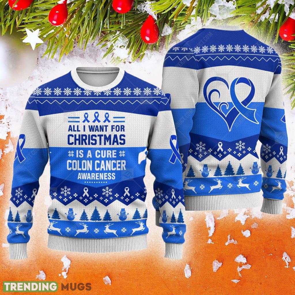 Colon Cancer Awareness All I Want For Is A Cure Animals Ugly Christmas Sweater AOP Gift For Men And Women - Colon Cancer Awareness All I Want For Is A Cure Animals Ugly Christmas Sweater AOP Gift For Men And Women Colon Cancer Awareness All I Want For Is A Cure Animals Ugly Christmas Sweater AOP Gift For Men And Women - Colon Cancer Awareness All I Want For Is A Cure Animals Ugly Christmas Sweater AOP Gift For Men And Women