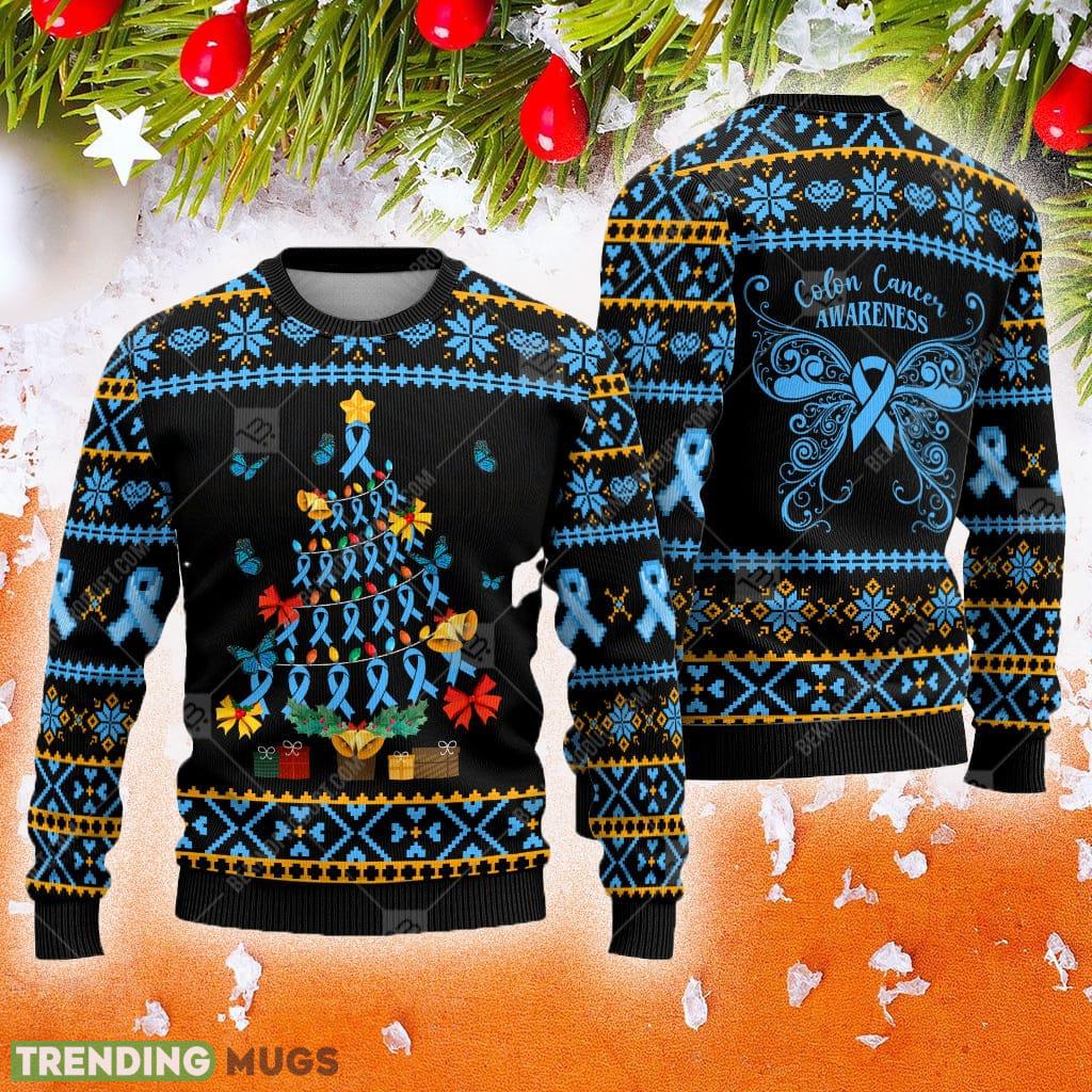 Colon Cancer Awareness Ribbon Tree Gift Box Animals Ugly Christmas Sweater AOP Gift For Men And Women - Colon Cancer Awareness Ribbon Tree Gift Box Animals Ugly Christmas Sweater AOP Gift For Men And Women Colon Cancer Awareness Ribbon Tree Gift Box Animals Ugly Christmas Sweater AOP Gift For Men And Women - Colon Cancer Awareness Ribbon Tree Gift Box Animals Ugly Christmas Sweater AOP Gift For Men And Women