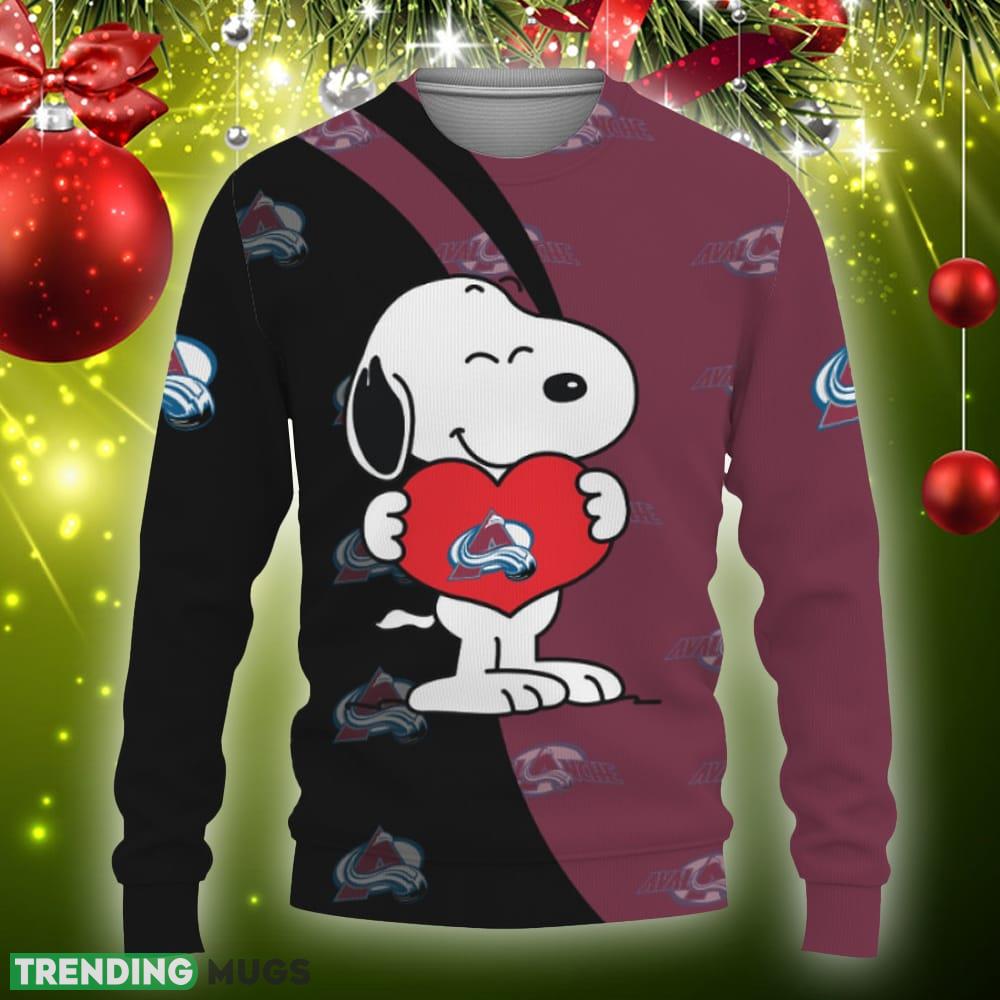 Colorado Avalanche Snoopy Cute Heart American Sports Team Knitted Xmas Sweater Gift Holidays - Colorado Avalanche Snoopy Cute Heart American Sports Team Sweatshirt-3D Sweatshirt_3 Colorado Avalanche Snoopy Cute Heart American Sports Team Knitted Xmas Sweater Gift Holidays - Colorado Avalanche Snoopy Cute Heart American Sports Team Sweatshirt-3D Sweatshirt_3