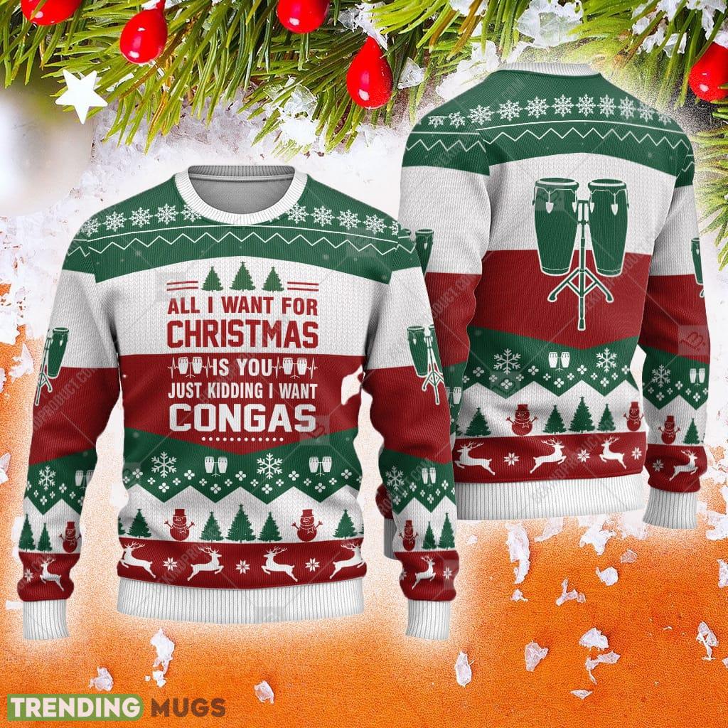 Congas All I Want For Is Congas Animals Ugly Christmas Sweater AOP Gift For Men And Women - Congas All I Want For Is Congas Animals Ugly Christmas Sweater AOP Gift For Men And Women Congas All I Want For Is Congas Animals Ugly Christmas Sweater AOP Gift For Men And Women - Congas All I Want For Is Congas Animals Ugly Christmas Sweater AOP Gift For Men And Women