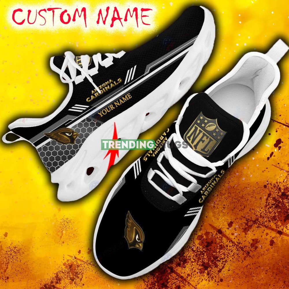 Custom Name Arizona Cardinals Black All Over Printed Max Soul Shoes For Fans Gift Men And Women New Sports Sneakers Max Soul Custom Name Arizona Cardinals Black All Over Printed Max Soul Shoes For Fans Gift Men And Women New Sports Sneakers Max Soul
