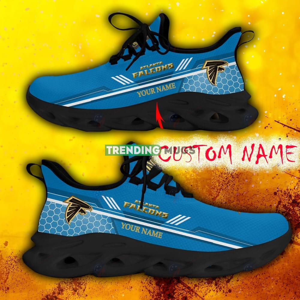 Custom Name Atlanta Falcons Blue All Over Printed Max Soul Shoes For Fans Gift Men And Women New Sports Sneakers Max Soul Custom Name Atlanta Falcons Blue All Over Printed Max Soul Shoes For Fans Gift Men And Women New Sports Sneakers Max Soul