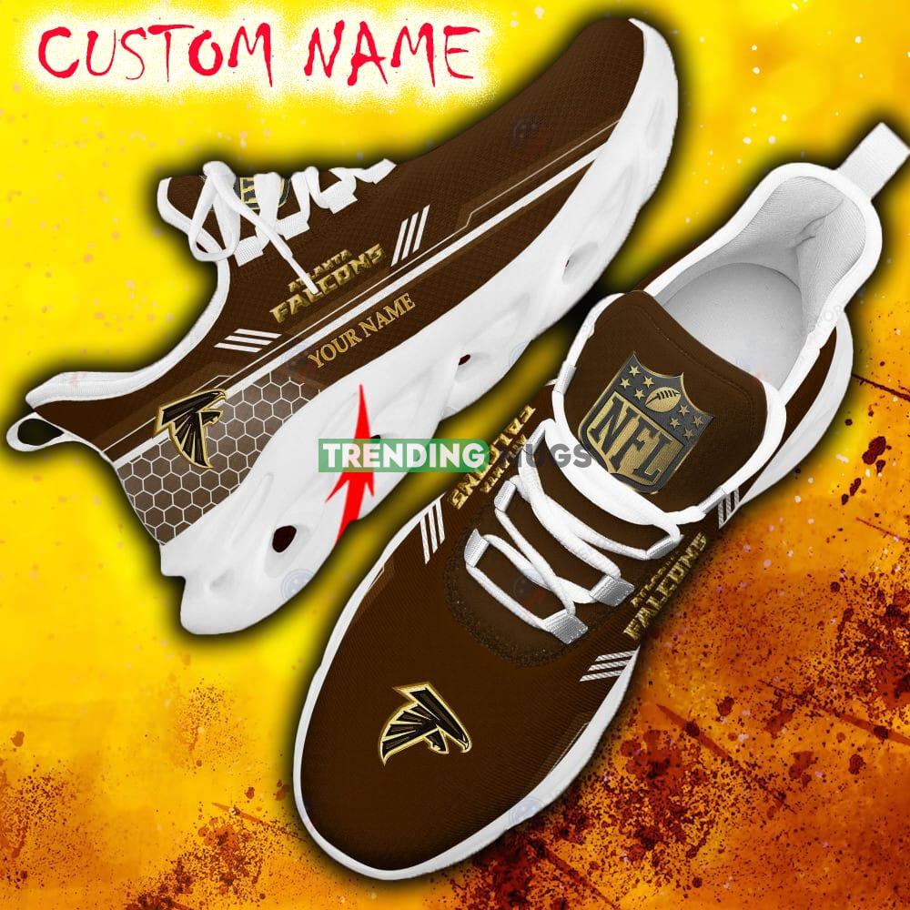 Custom Name Atlanta Falcons Brown All Over Printed Max Soul Shoes For Fans Gift Men And Women New Sports Sneakers - Atlanta Falcons Chunky Sneakers Best Photo 13 Custom Name Atlanta Falcons Brown All Over Printed Max Soul Shoes For Fans Gift Men And Women New Sports Sneakers - Atlanta Falcons Chunky Sneakers Best Photo 13