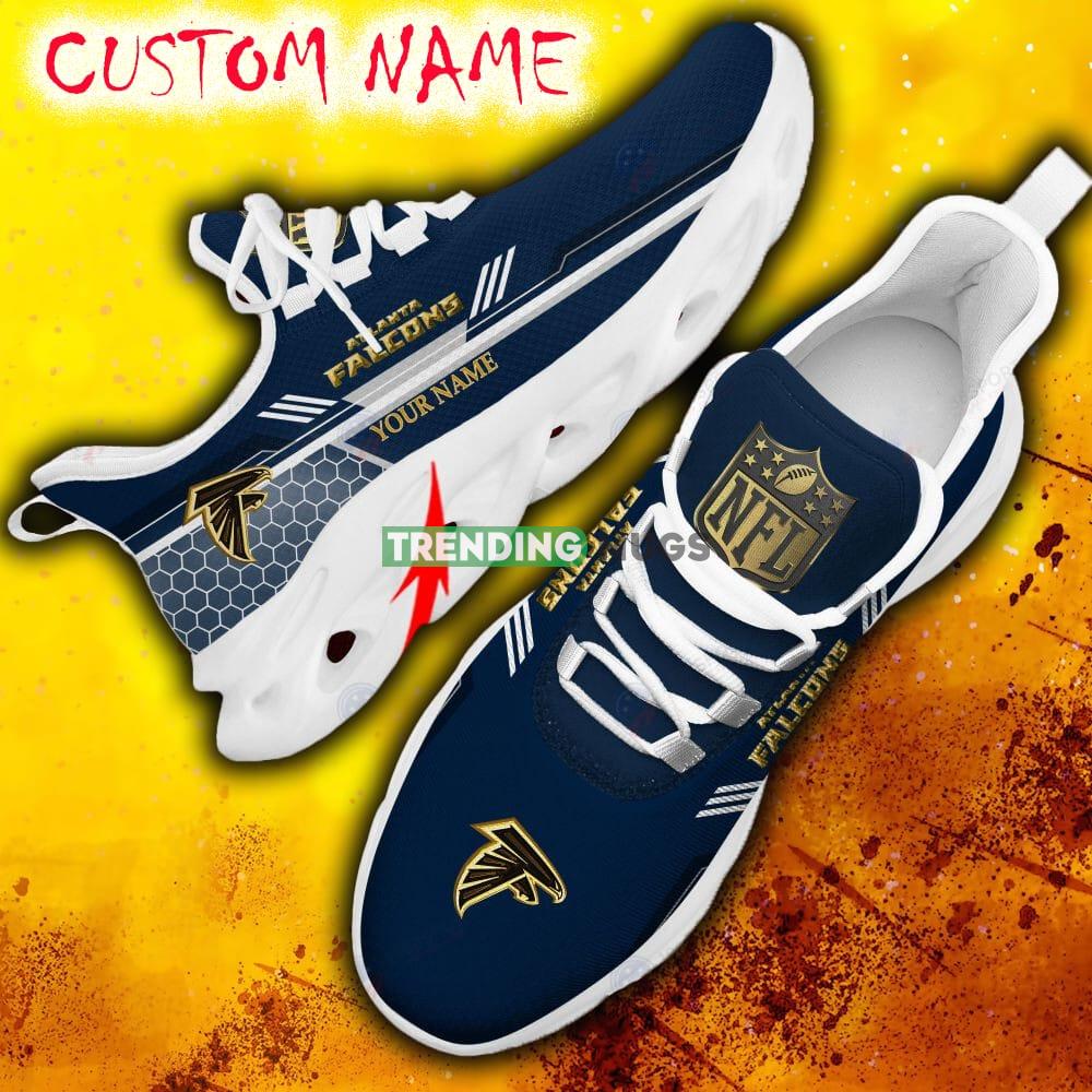 Custom Name Atlanta Falcons Navy All Over Printed Max Soul Shoes For Fans Gift Men And Women New Sports Sneakers - Atlanta Falcons Chunky Sneakers Best Photo 17 Custom Name Atlanta Falcons Navy All Over Printed Max Soul Shoes For Fans Gift Men And Women New Sports Sneakers - Atlanta Falcons Chunky Sneakers Best Photo 17