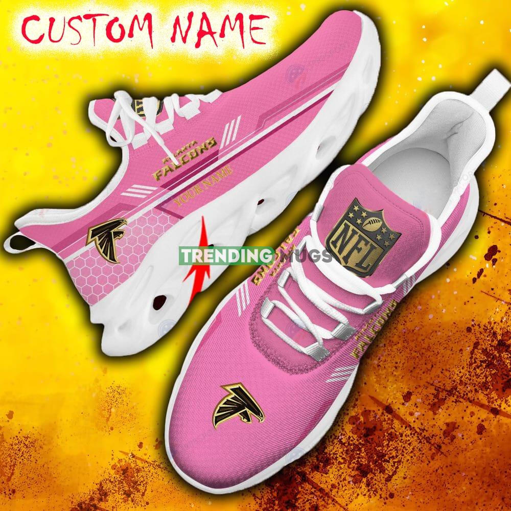 Custom Name Atlanta Falcons Pink All Over Printed Max Soul Shoes For Fans Gift Men And Women New Sports Sneakers - Atlanta Falcons Chunky Sneakers Best Photo 18 Custom Name Atlanta Falcons Pink All Over Printed Max Soul Shoes For Fans Gift Men And Women New Sports Sneakers - Atlanta Falcons Chunky Sneakers Best Photo 18