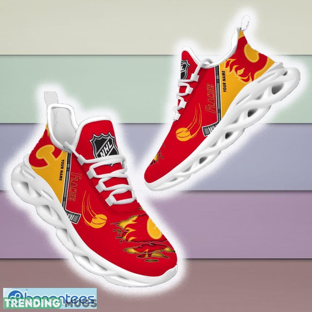 Custom Name Calgary Flames NHL Max Soul Shoes For Men And Women Gift For Fan Clunky Sneakers New Max Soul Custom Name Calgary Flames NHL Max Soul Shoes For Men And Women Gift For Fan Clunky Sneakers New Max Soul