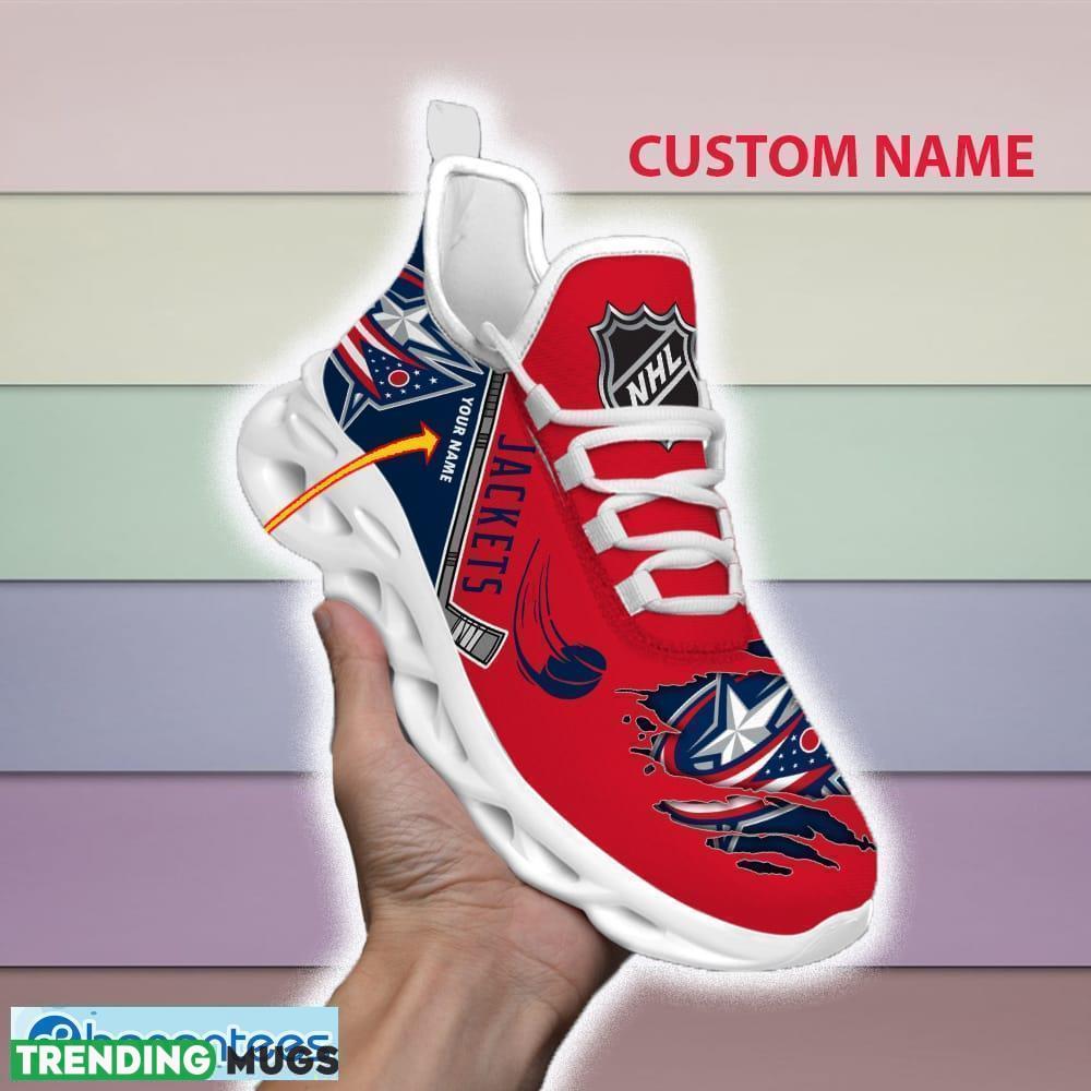 Custom Name Columbus Blue Jackets NHL Max Soul Shoes For Men And Women Gift For Fan Clunky Sneakers New Max Soul Custom Name Columbus Blue Jackets NHL Max Soul Shoes For Men And Women Gift For Fan Clunky Sneakers New Max Soul