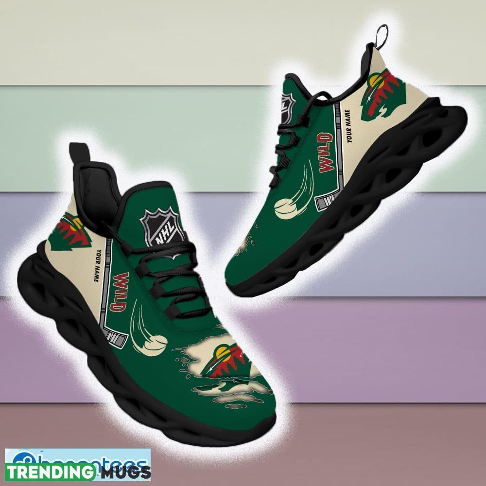 Custom Name Minnesota Wild NHL Max Soul Shoes For Men And Women Gift For Fan Clunky Sneakers New Max Soul Custom Name Minnesota Wild NHL Max Soul Shoes For Men And Women Gift For Fan Clunky Sneakers New Max Soul