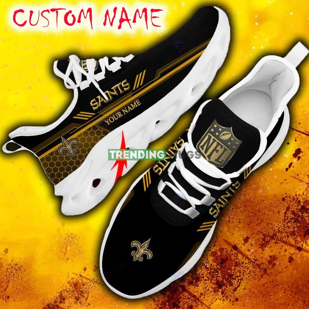 Custom Name New Orleans Saints Yellow All Over Printed Max Soul Shoes For Fans Gift Men And Women New Sports Sneakers - New Orleans Saints Chunky Sneakers Best Photo 14 Custom Name New Orleans Saints Yellow All Over Printed Max Soul Shoes For Fans Gift Men And Women New Sports Sneakers - New Orleans Saints Chunky Sneakers Best Photo 14