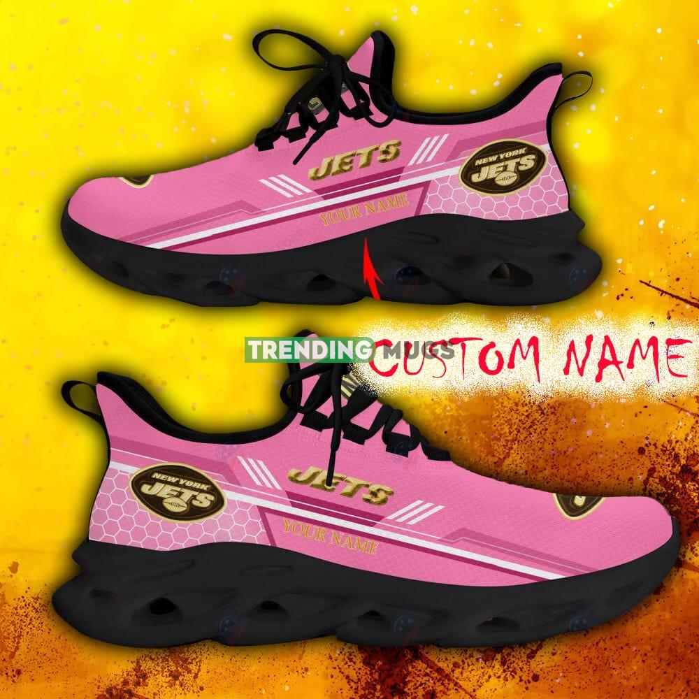 Custom Name New York Jets Pink All Over Printed Max Soul Shoes For Fans Gift Men And Women New Sports Sneakers Max Soul Custom Name New York Jets Pink All Over Printed Max Soul Shoes For Fans Gift Men And Women New Sports Sneakers Max Soul