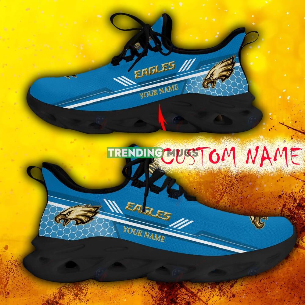 Custom Name Philadelphia Eagles Blue All Over Printed Max Soul Shoes For Fans Gift Men And Women New Sports Sneakers Max Soul Custom Name Philadelphia Eagles Blue All Over Printed Max Soul Shoes For Fans Gift Men And Women New Sports Sneakers Max Soul