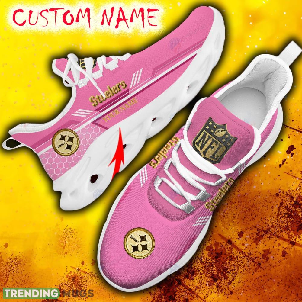 Custom Name Pittsburgh Steelers Pink All Over Printed Max Soul Shoes For Fans Gift Men And Women New Sports Sneakers - Pittsburgh Steelers Chunky Sneakers Best Photo 18 Custom Name Pittsburgh Steelers Pink All Over Printed Max Soul Shoes For Fans Gift Men And Women New Sports Sneakers - Pittsburgh Steelers Chunky Sneakers Best Photo 18