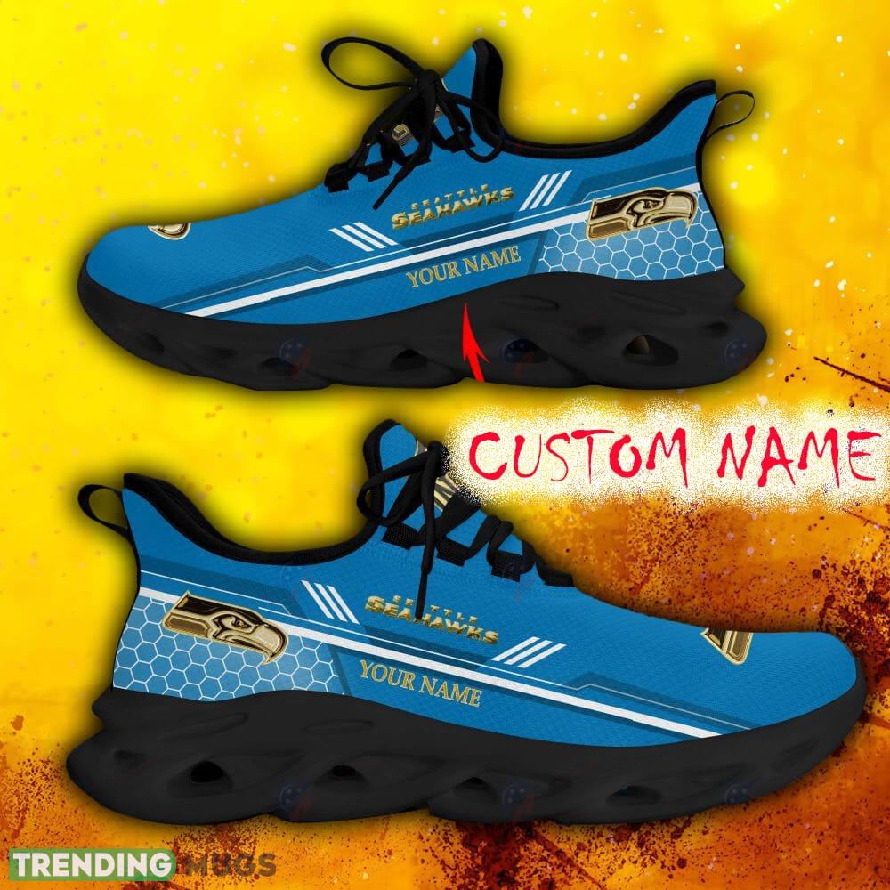 Custom Name Seattle Seahawks Blue All Over Printed Max Soul Shoes For Fans Gift Men And Women New Sports Sneakers Max Soul Custom Name Seattle Seahawks Blue All Over Printed Max Soul Shoes For Fans Gift Men And Women New Sports Sneakers Max Soul