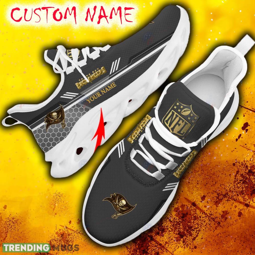 Custom Name Tampa Bay Buccaneers Grey All Over Printed Max Soul Shoes For Fans Gift Men And Women New Sports Sneakers - Tampa Bay Buccaneers Chunky Sneakers Best Photo 16 Custom Name Tampa Bay Buccaneers Grey All Over Printed Max Soul Shoes For Fans Gift Men And Women New Sports Sneakers - Tampa Bay Buccaneers Chunky Sneakers Best Photo 16