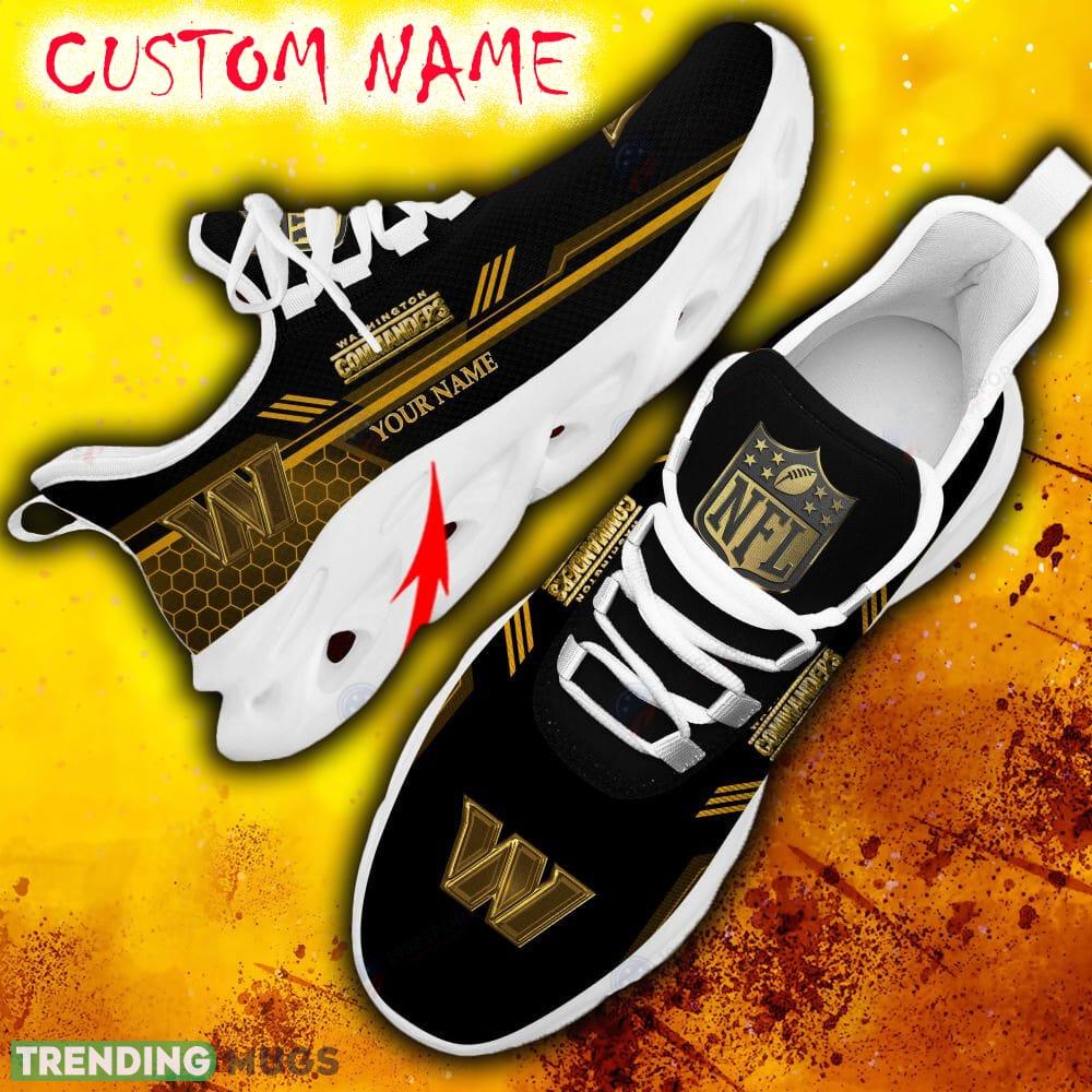 Custom Name Washington Commanders Yellow All Over Printed Max Soul Shoes For Fans Gift Men And Women New Sports Sneakers - Washington Commanders Chunky Sneakers Best Photo 14