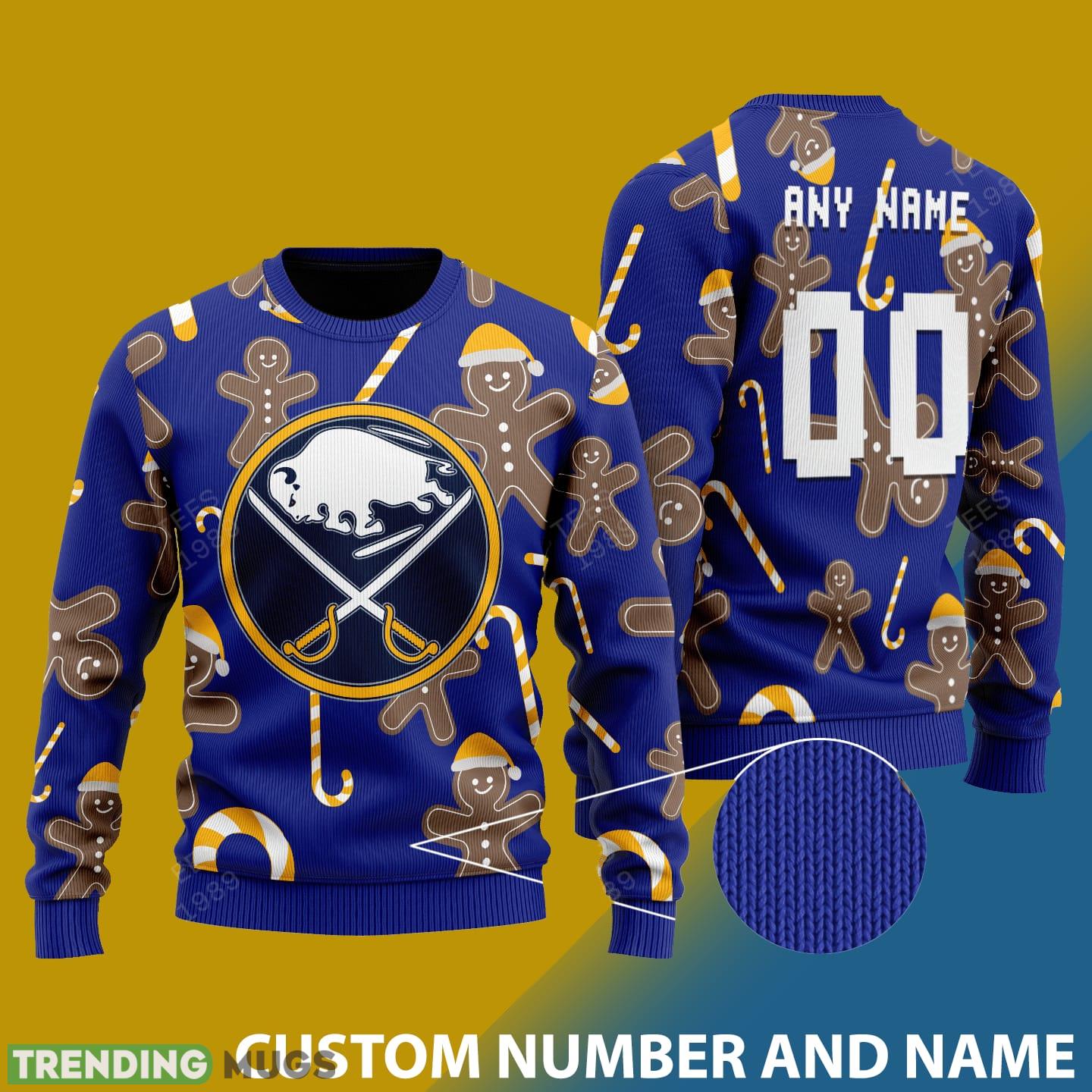 Custom Number And Name Buffalo Sabres Christmas Santa Bear Ugly Christmas Sweater - Buffalo Sabres - CUSTOMIZE YOUR NAME & NUMBER Custom Number And Name Buffalo Sabres Christmas Santa Bear Ugly Christmas Sweater - Buffalo Sabres - CUSTOMIZE YOUR NAME & NUMBER