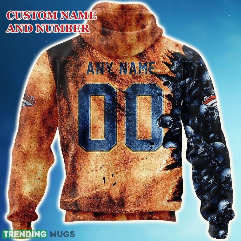 Custom Number And Name Denver Broncos NFL Skull 3D Hoodie Zip Hoodie For Men And Women Christmas Gift Fans 3D Hoodies Custom Number And Name Denver Broncos NFL Skull 3D Hoodie Zip Hoodie For Men And Women Christmas Gift Fans 3D Hoodies