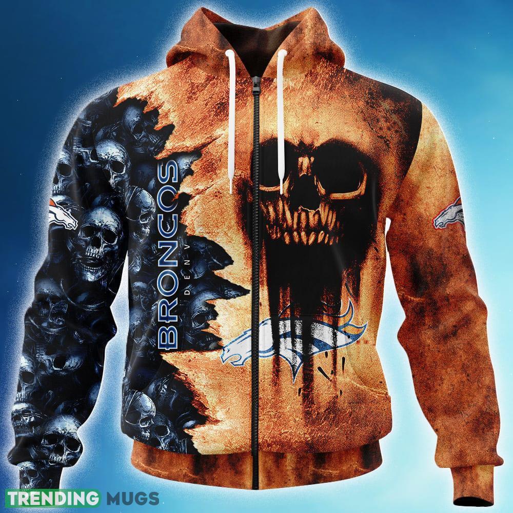 Custom Number And Name Denver Broncos NFL Skull 3D Hoodie Zip Hoodie For Men And Women Christmas Gift Fans 3D Hoodies Custom Number And Name Denver Broncos NFL Skull 3D Hoodie Zip Hoodie For Men And Women Christmas Gift Fans 3D Hoodies