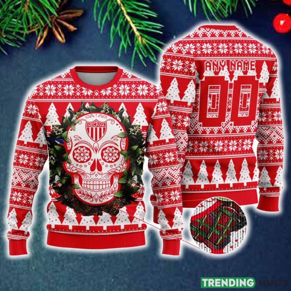 Custom Number And Name LIGA MX Club Necaxa Special Sugar Skull Christmas Ugly Sweater Gift For Men And Women - Custom Number And Name LIGA MX Club Necaxa Special Sugar Skull Christmas Ugly Sweater Gift For Men And Women Custom Number And Name LIGA MX Club Necaxa Special Sugar Skull Christmas Ugly Sweater Gift For Men And Women - Custom Number And Name LIGA MX Club Necaxa Special Sugar Skull Christmas Ugly Sweater Gift For Men And Women