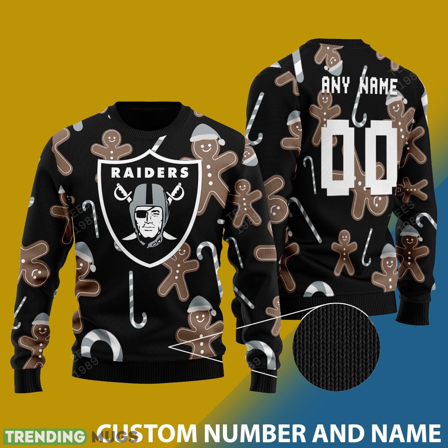 Custom Number And Name Raiders Christmas Santa Bear Ugly Christmas Sweater - 001Raiders - CUSTOMIZE YOUR NAME & NUMBER Custom Number And Name Raiders Christmas Santa Bear Ugly Christmas Sweater - 001Raiders - CUSTOMIZE YOUR NAME & NUMBER