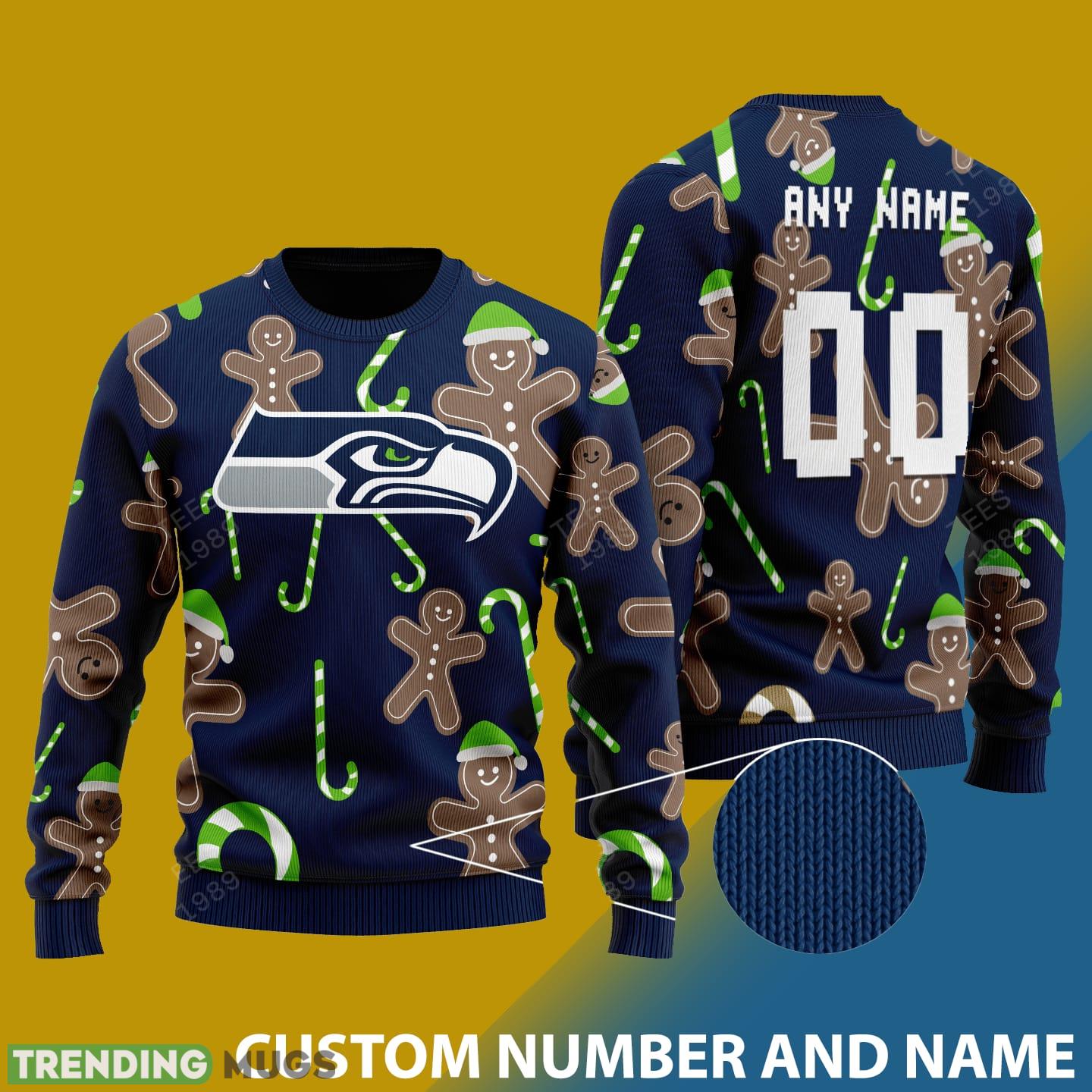 Custom Number And Name Seattle Christmas Santa Bear Ugly Christmas Sweater - 001Seattle - CUSTOMIZE YOUR NAME & NUMBER Custom Number And Name Seattle Christmas Santa Bear Ugly Christmas Sweater - 001Seattle - CUSTOMIZE YOUR NAME & NUMBER