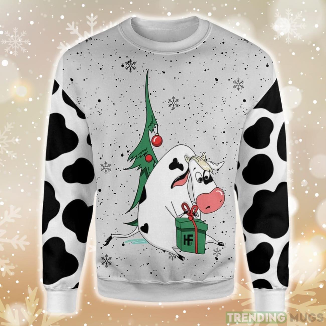 Cute Cow Open Gifts Farmer Ugly Christmas Sweater Product Photo 1 Cute Cow Open Gifts Farmer Ugly Christmas Sweater Product Photo 1