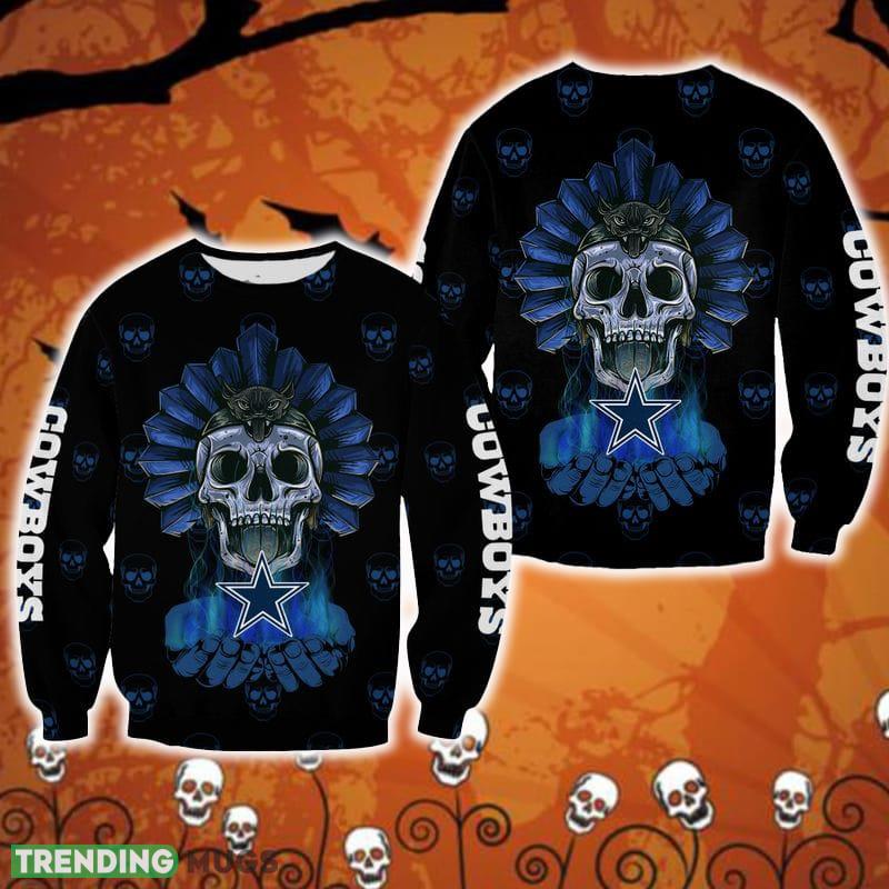 Dallas Cowbboys Halloween Skull Mistletoe Halloween Ugly Sweater For Men And Women Gift Christmas - Dallas Cowbboys Halloween Skull Mistletoe Halloween Ugly Sweater For Men And Women Gift Christmas Dallas Cowbboys Halloween Skull Mistletoe Halloween Ugly Sweater For Men And Women Gift Christmas - Dallas Cowbboys Halloween Skull Mistletoe Halloween Ugly Sweater For Men And Women Gift Christmas