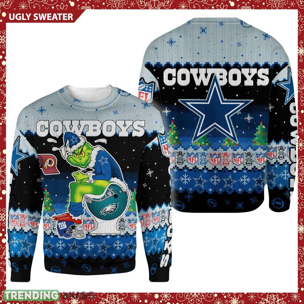 Dallas Cowboys Funny Grinch Knitted Christmas 3D Sweater For Fans - Dallas Cowboys Funny Grinch Knitted Christmas 3D Sweater For Fans Dallas Cowboys Funny Grinch Knitted Christmas 3D Sweater For Fans - Dallas Cowboys Funny Grinch Knitted Christmas 3D Sweater For Fans