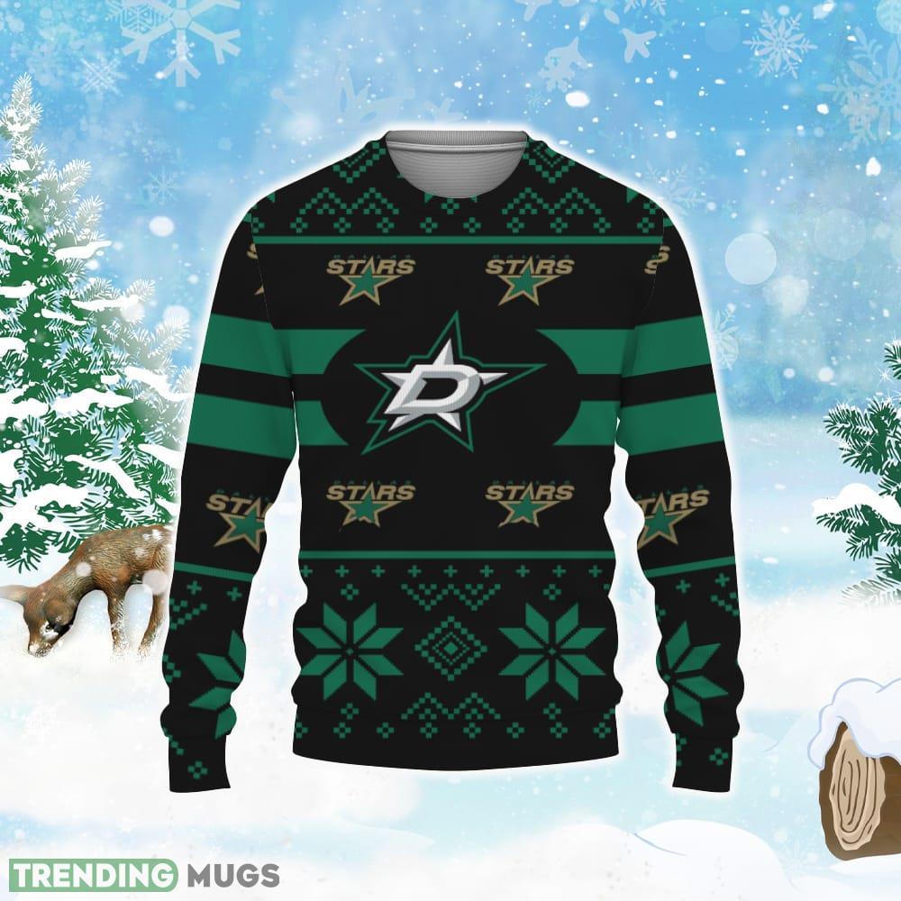 Dallas Stars Custom New Uniforms For Fan Gear Ugly Xmas AOP Sweater 3D Sweater Dallas Stars Custom New Uniforms For Fan Gear Ugly Xmas AOP Sweater 3D Sweater