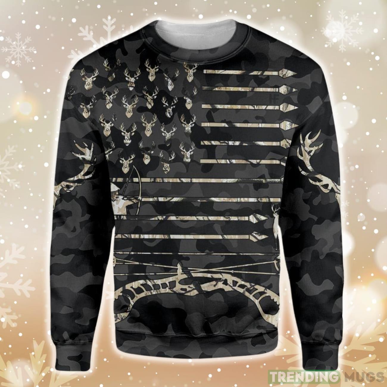 Deer Hunting And Camouflage Arrow Ugly Christmas Sweater Product Photo 1 Deer Hunting And Camouflage Arrow Ugly Christmas Sweater Product Photo 1