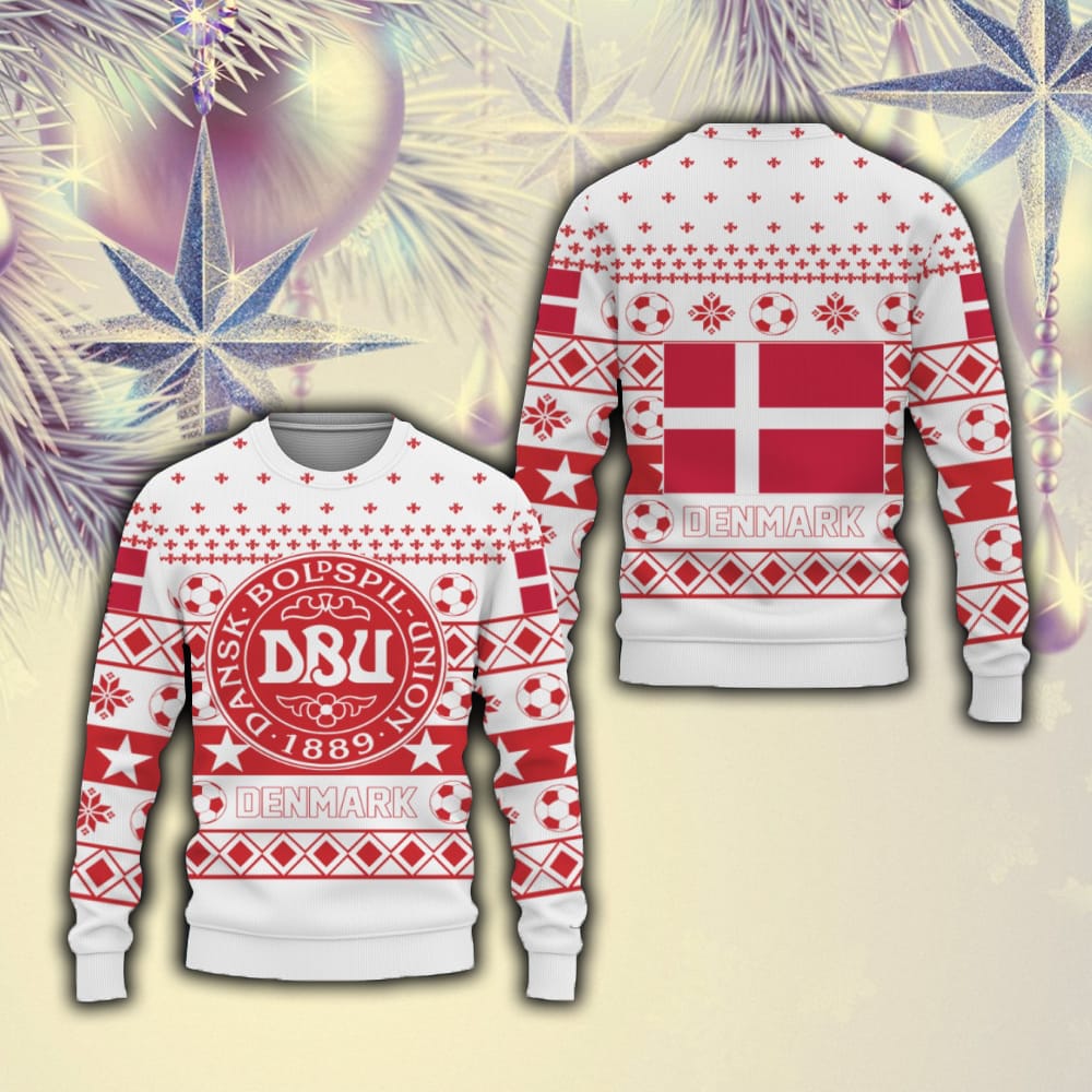 Denmark National World Cup Soccer Team Qatar World Cup Champions Soccer Team Ugly Christmas Sweater Men And Women Gift For Fans Holidays - 201023-112502