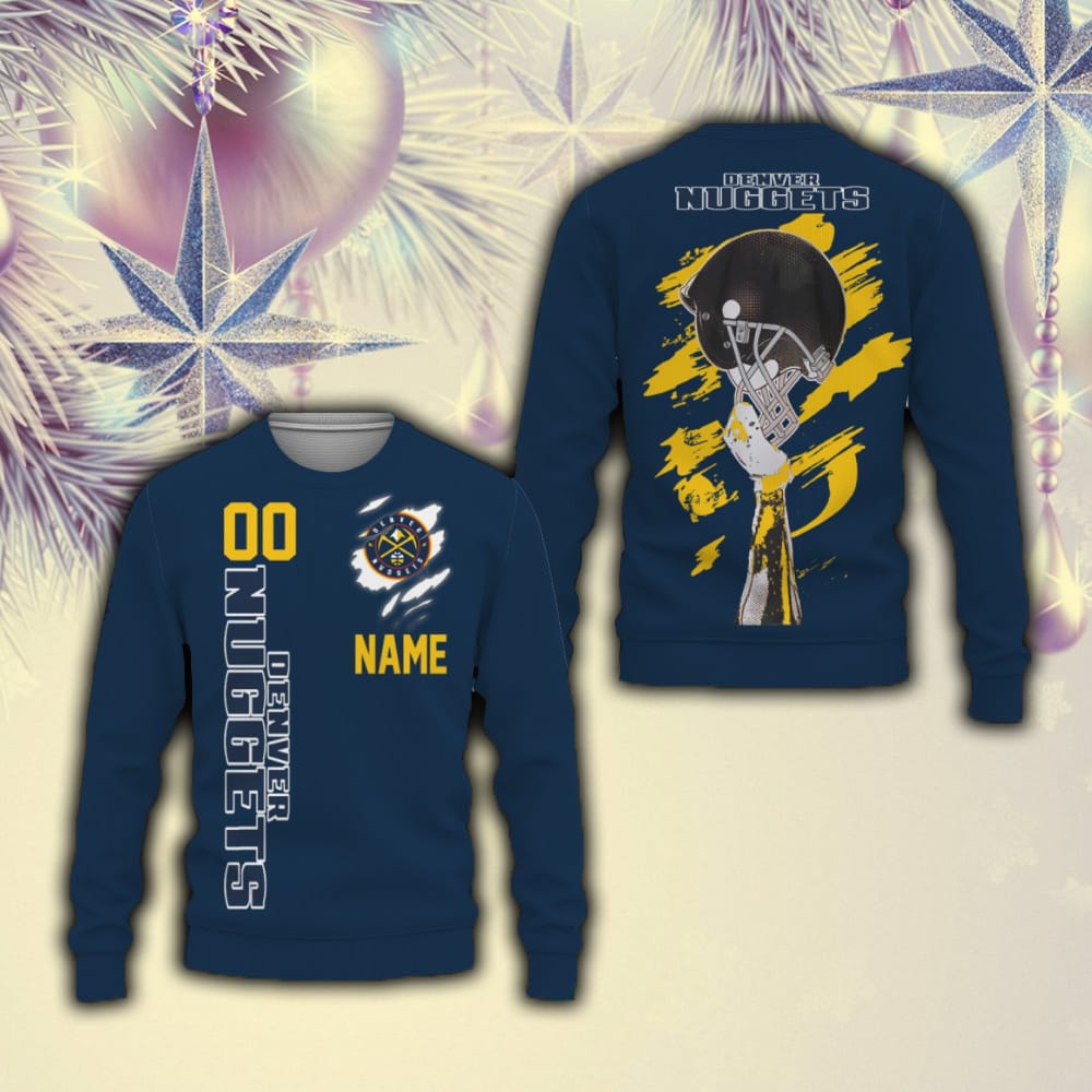 Denver Nuggets Sports American Football Helmet Best Trends Custom Number And Name 3D Sweater Christmas For Fans Gift - 201023-112550 Denver Nuggets Sports American Football Helmet Best Trends Custom Number And Name 3D Sweater Christmas For Fans Gift - 201023-112550