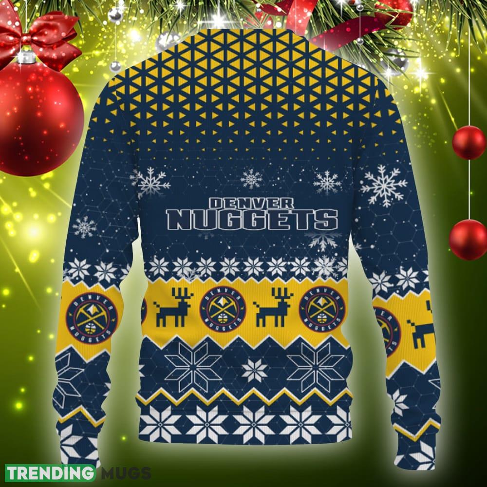 Denver Nuggets Sports Football American Knitted Christmas Sweater Gift Holidays 3D Sweater Denver Nuggets Sports Football American Knitted Christmas Sweater Gift Holidays 3D Sweater