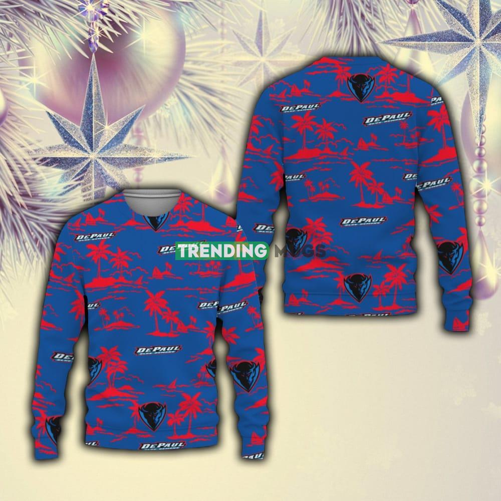 DePaul Blue Demons Coconut Tree Sweater All Over Printed Christmas Fans For Men And Women - DePaul Blue Demons Coconut Tree Sweater All Over Printed Christmas Fans For Men And Women DePaul Blue Demons Coconut Tree Sweater All Over Printed Christmas Fans For Men And Women - DePaul Blue Demons Coconut Tree Sweater All Over Printed Christmas Fans For Men And Women