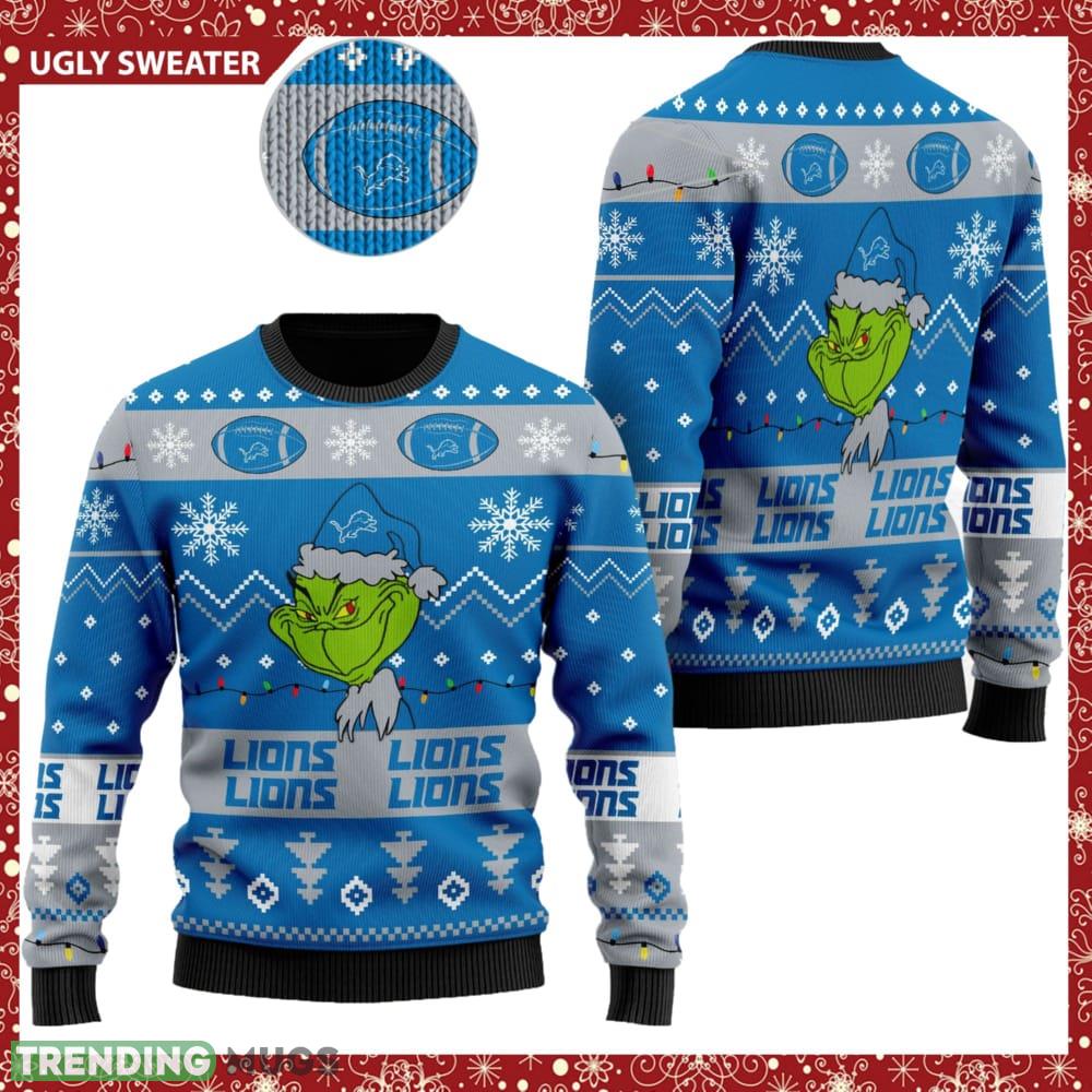 Detroit Lions American NFL Football Team Logo Cute Grinch Ugly Christmas Sweater - Detroit Lions American NFL Football Team Logo Cute Grinch Ugly Christmas Sweater Detroit Lions American NFL Football Team Logo Cute Grinch Ugly Christmas Sweater - Detroit Lions American NFL Football Team Logo Cute Grinch Ugly Christmas Sweater