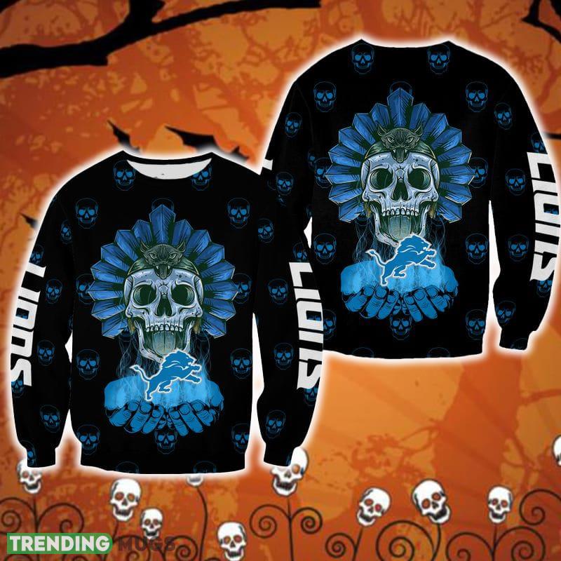 Detroit Lions Halloween Skull Snowstorm Halloween Ugly Sweater For Men And Women Gift Christmas - Detroit Lions Halloween Skull Snowstorm Halloween Ugly Sweater For Men And Women Gift Christmas Detroit Lions Halloween Skull Snowstorm Halloween Ugly Sweater For Men And Women Gift Christmas - Detroit Lions Halloween Skull Snowstorm Halloween Ugly Sweater For Men And Women Gift Christmas