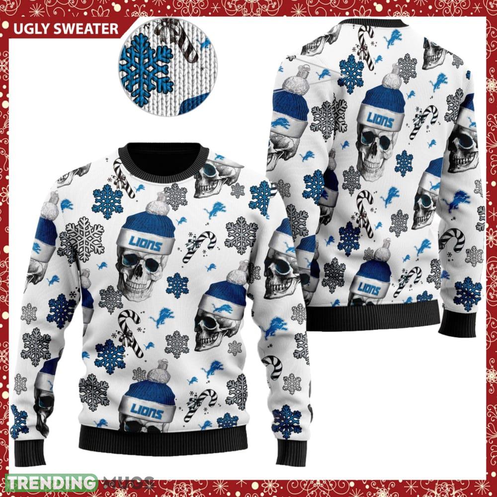Detroit Lions NFL Football Team Santa Skulls Knitted Christmas Sweater AOP Holiday - Detroit Lions NFL Football Team Santa Skulls Knitted Christmas Sweater AOP Holiday Detroit Lions NFL Football Team Santa Skulls Knitted Christmas Sweater AOP Holiday - Detroit Lions NFL Football Team Santa Skulls Knitted Christmas Sweater AOP Holiday
