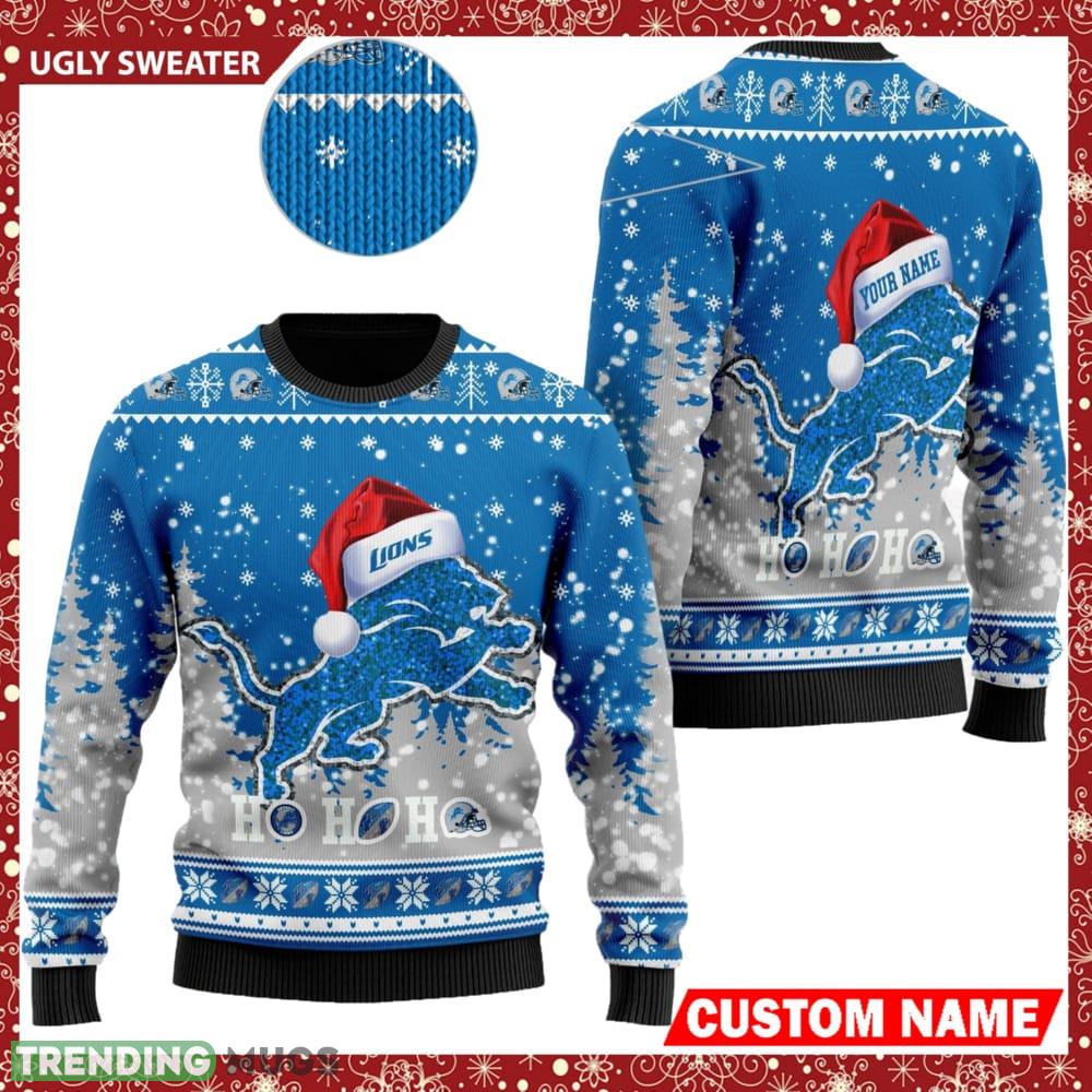 Detroit Lions NFL Santa Claus Hat New Style Personalized Knitted 3D Sweater - Detroit Lions NFL Santa Claus Hat New Style Personalized Knitted 3D Sweater Detroit Lions NFL Santa Claus Hat New Style Personalized Knitted 3D Sweater - Detroit Lions NFL Santa Claus Hat New Style Personalized Knitted 3D Sweater