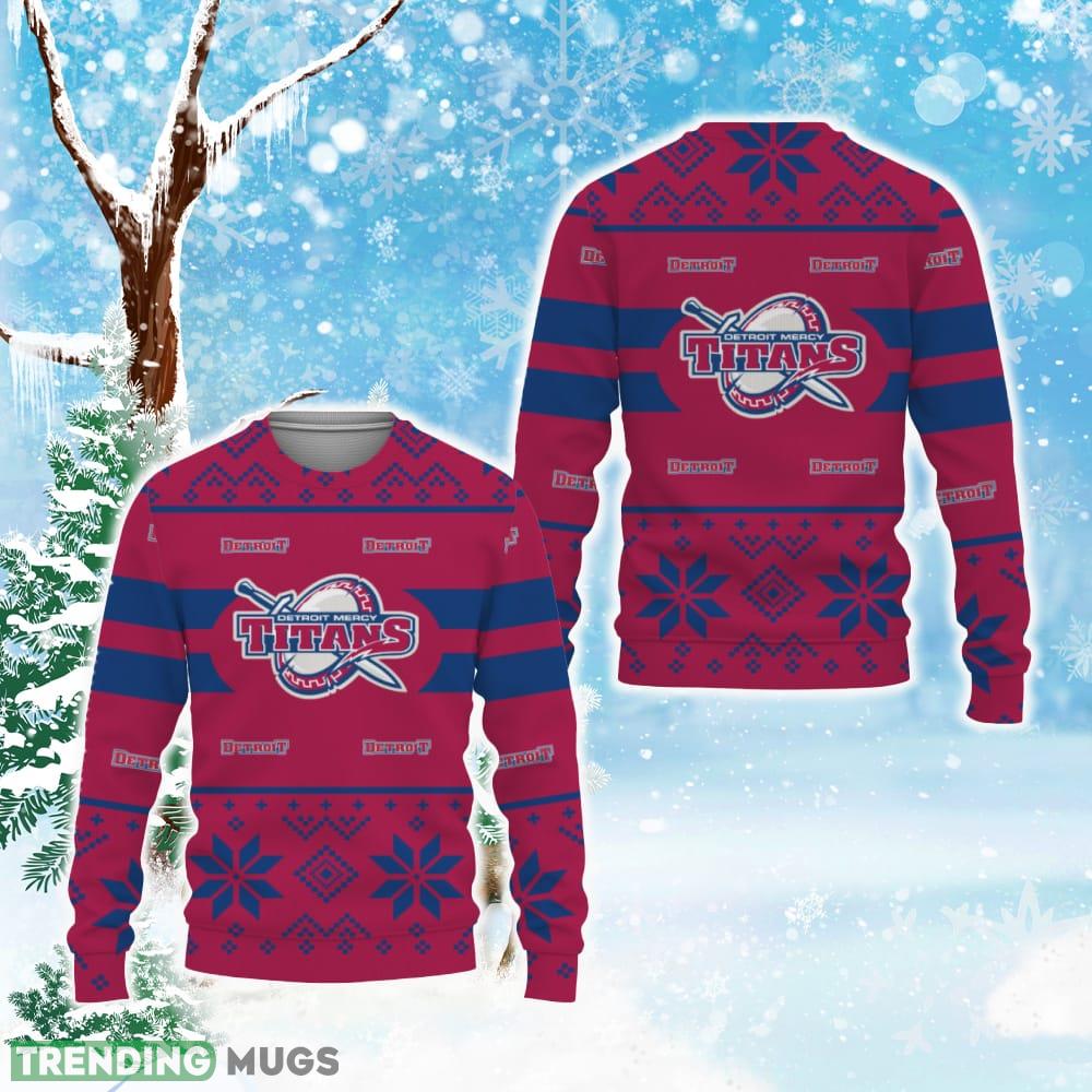 Detroit Mercy Titans Custom New Uniforms For Fan Gear Knitted Xmas Sweater All Over Print - Detroit Mercy Titans Custom New Uniforms For Fan Gear Ugly Christmas Sweater Photo 1 Detroit Mercy Titans Custom New Uniforms For Fan Gear Knitted Xmas Sweater All Over Print - Detroit Mercy Titans Custom New Uniforms For Fan Gear Ugly Christmas Sweater Photo 1
