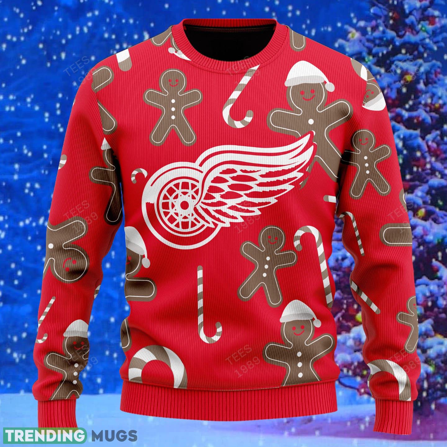 Detroit Red Wings Snowflakes Reindeer 3D Sweater Custom Number And Name 3D Sweater Detroit Red Wings Snowflakes Reindeer 3D Sweater Custom Number And Name 3D Sweater