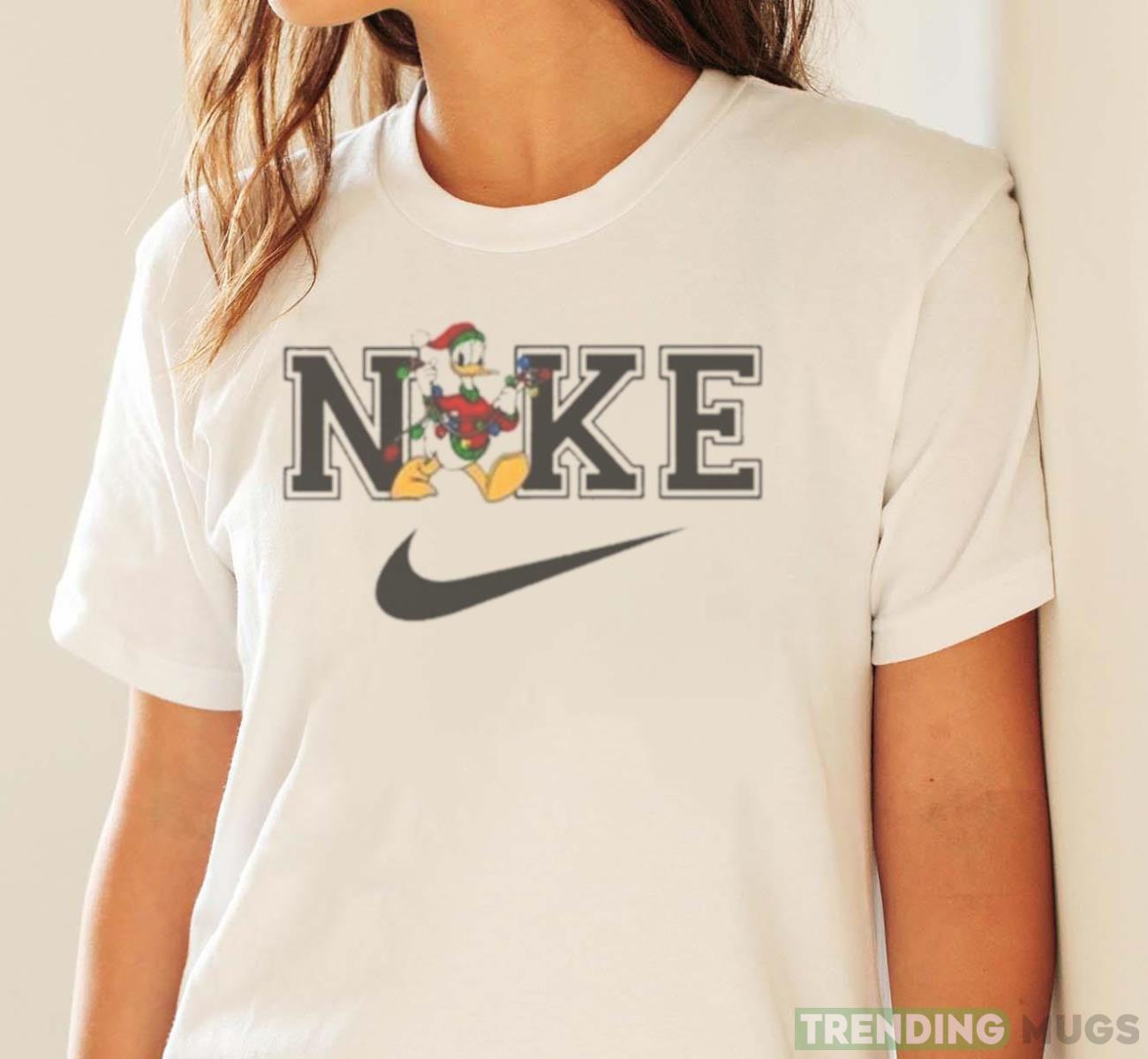 Disney Christmas Donald Duck Nike Logo 2023 Shirt Light Shirt Disney Christmas Donald Duck Nike Logo 2023 Shirt Light Shirt