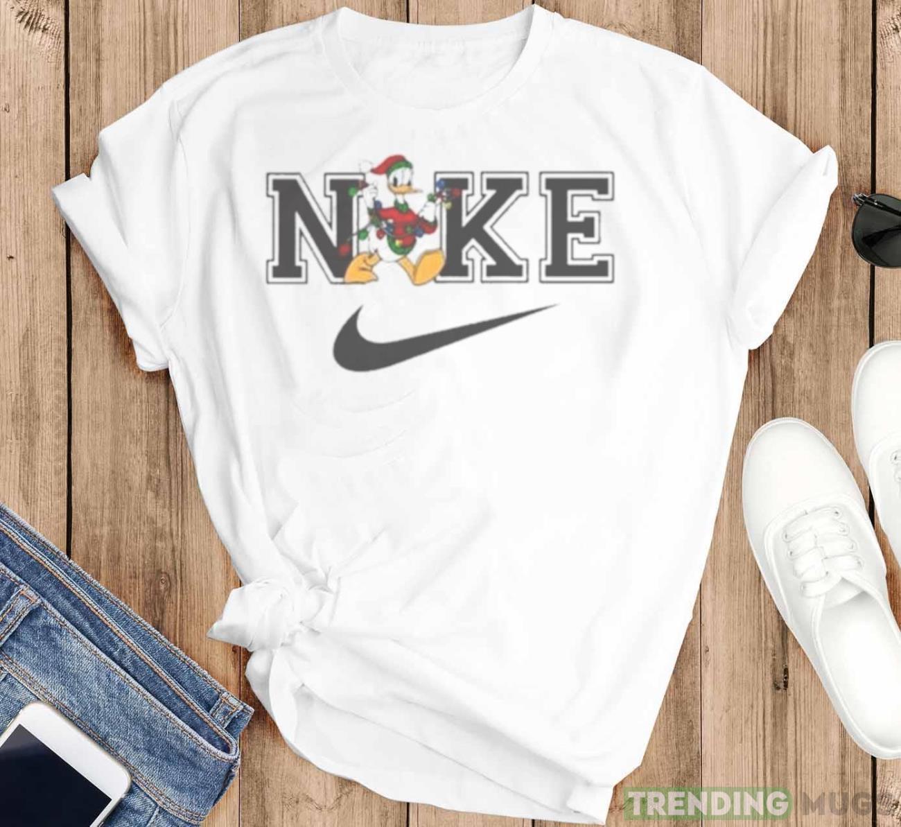 Disney Christmas Donald Duck Nike Logo 2023 Shirt Light Shirt Disney Christmas Donald Duck Nike Logo 2023 Shirt Light Shirt