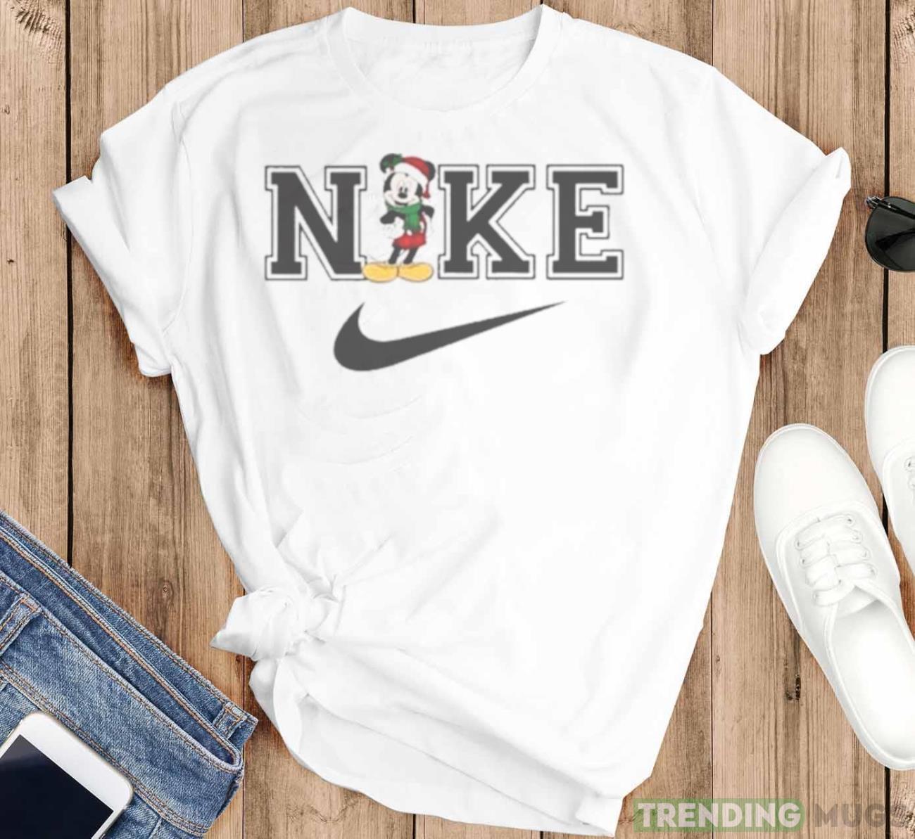 Disney Christmas Mickey Mouse Nike Logo 2023 Shirt Light Shirt Disney Christmas Mickey Mouse Nike Logo 2023 Shirt Light Shirt