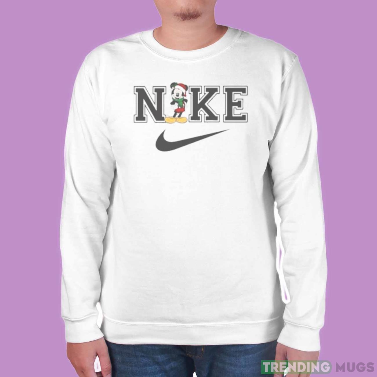 Disney Christmas Mickey Mouse Nike Logo 2023 Shirt Light Shirt Disney Christmas Mickey Mouse Nike Logo 2023 Shirt Light Shirt