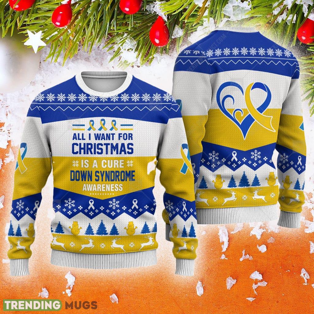 Down Syndrome Awareness All I Want For Is A Cure Animals Ugly Christmas Sweater AOP Gift For Men And Women - Down Syndrome Awareness All I Want For Is A Cure Animals Ugly Christmas Sweater AOP Gift For Men And Women Down Syndrome Awareness All I Want For Is A Cure Animals Ugly Christmas Sweater AOP Gift For Men And Women - Down Syndrome Awareness All I Want For Is A Cure Animals Ugly Christmas Sweater AOP Gift For Men And Women