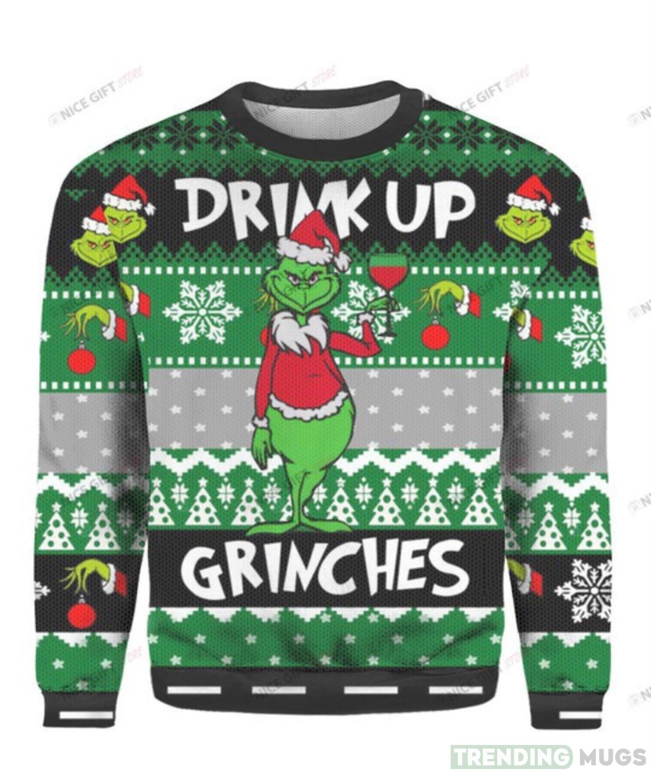 Drink Up Grinches Ugly Christmas Sweater Product Photo 1 Drink Up Grinches Ugly Christmas Sweater Product Photo 1