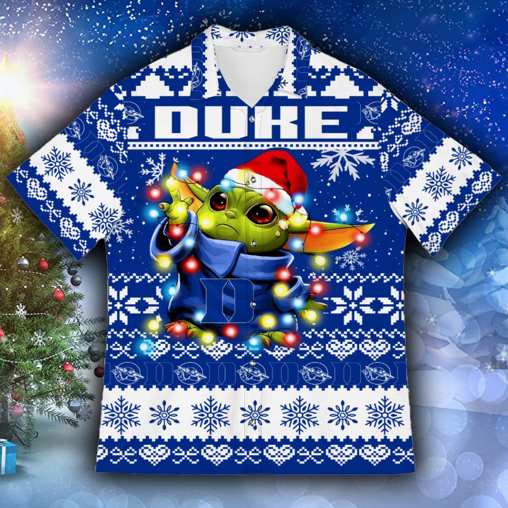 Duke Blue Devils Baby Yoda Star Wars Sports Football American Ugly Hawaiian Shirt Gift Christmas - 261023-072446 Duke Blue Devils Baby Yoda Star Wars Sports Football American Ugly Hawaiian Shirt Gift Christmas - 261023-072446