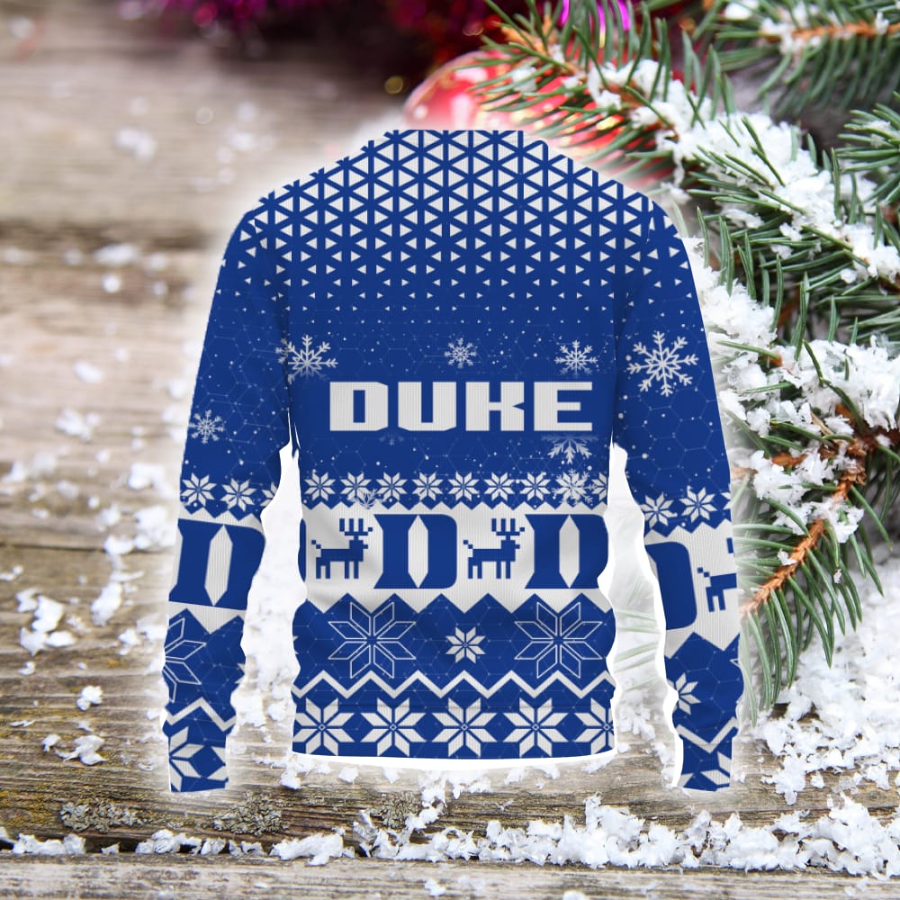 Duke Blue Devils Sports Football American Ugly Christmas Sweater Christmas Gift Holiday Unisex Sweatshirt For Fans 3D Sweater Duke Blue Devils Sports Football American Ugly Christmas Sweater Christmas Gift Holiday Unisex Sweatshirt For Fans 3D Sweater